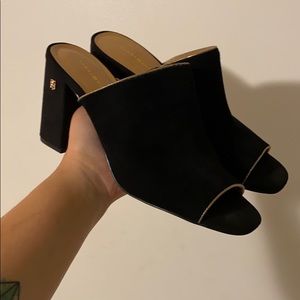 Black Suede Tommy Hilfiger Mules